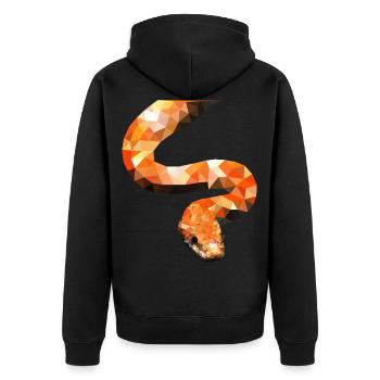 Corn Snake Snake Reptiles Terraristics Gift - Unisex Premium Organic Zip Hoodie - black - Back - Nico (187cm)