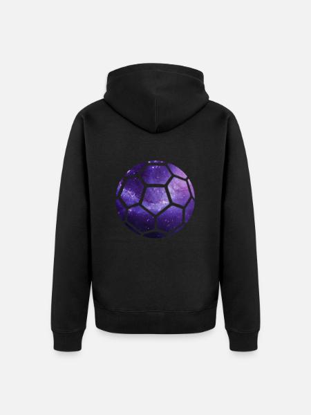 Håndball Håndballtrenergave - Premium økologisk unisex-hettejakke - svart