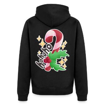 Christmas candy cane Cute kids gift - Unisex Premium Organic Zip Hoodie - black - Back - Nico (187cm)