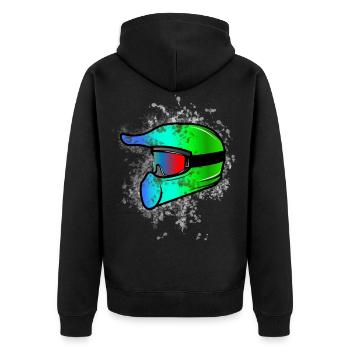 arc-en-ciel de motocross - Veste à capuche bio Premium Unisexe - noir - Dos - Nico (187cm)