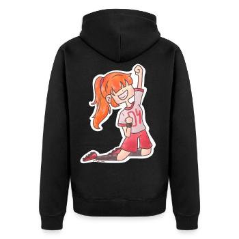 Cadeau d'équipe vainqueur du succès de but de fille de football - Veste à capuche bio Premium Unisexe - noir - Dos - Nico (187cm)