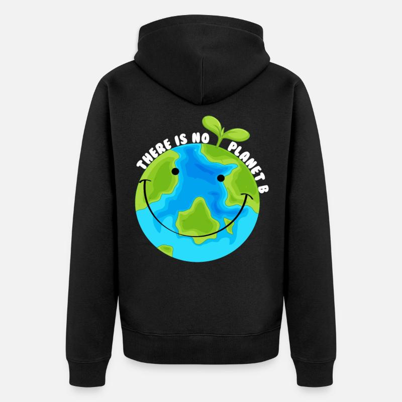 There is no planet b - Unisex Premium Bio Zip Hoodie - Schwarz