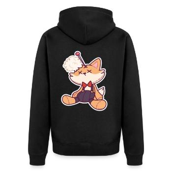 Voodoo doll fox Halloween magical gift - Unisex Premium Organic Zip Hoodie - black - Back - Nico (187cm)