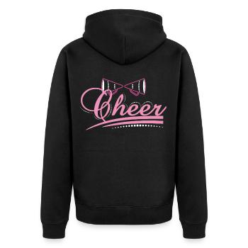 Cheerleading-T-Stück Perfektes Geschenk für - Unisex Premium Bio Zip Hoodie - Schwarz - Hinten - Nico (187cm)