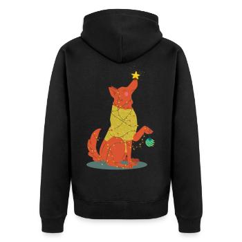 Chien de noel - Veste à capuche bio Premium Unisexe - noir - Dos - Nico (187cm)