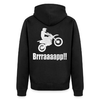 Motocross MX Cross Moto Dirt bike - Veste à capuche bio Premium Unisexe - noir - Dos - Nico (187cm)