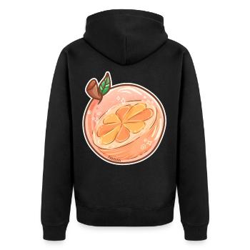 Orange orange citrus fruit fruit vegan delicious - Unisex Premium Organic Zip Hoodie - black - Back - Nico (187cm)