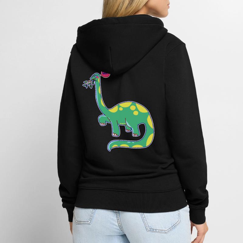 Dinosaurier hat schlechte Laune Unisex Premium Bio Zip Hoodie
