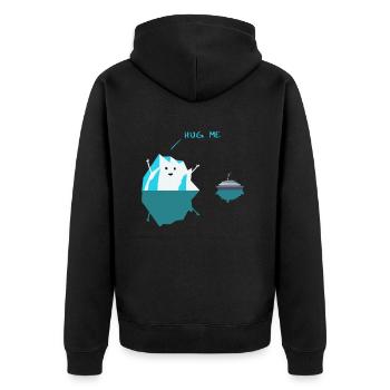 Chemise de croisière rigolote avec Hug Me - Veste à capuche bio Premium Unisexe - noir - Dos - Nico (187cm)