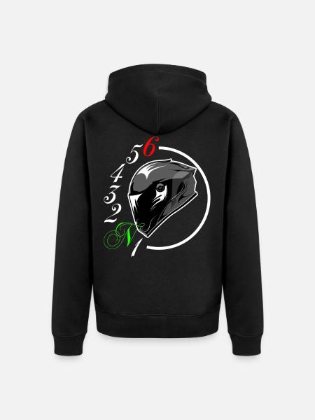 Motorcycle Helmet Gear Shift - Unisex Premium Organic Zip Hoodie - black