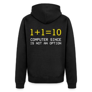 Computer programming - Unisex Premium Organic Zip Hoodie - black - Back - Nico (187cm)