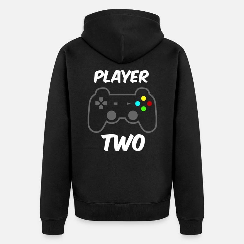 Player ONE - Player TWO Partnerlook - Veste à capuche bio Premium Unisexe - noir