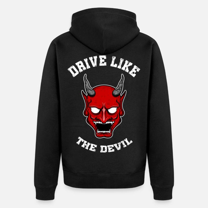 Conduire comme la moto du diable - Veste à capuche bio Premium Unisexe - noir