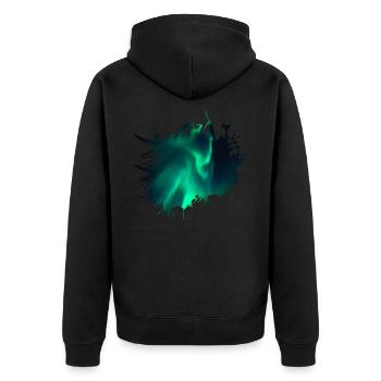 Pôle Nord Polaire Aurore Tache de couleur - Veste à capuche bio Premium Unisexe - noir - Dos - Nico (187cm)