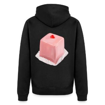 Austria Punch Donut - Unisex Premium Organic Zip Hoodie - black - Back - Nico (187cm)