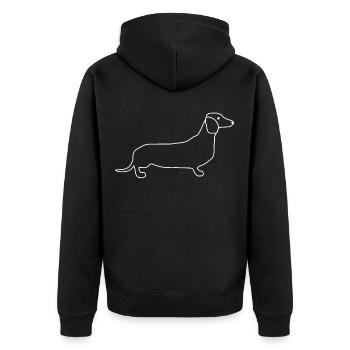 Teckel Teckel - Veste à capuche bio Premium Unisexe - noir - Dos - Nico (187cm)