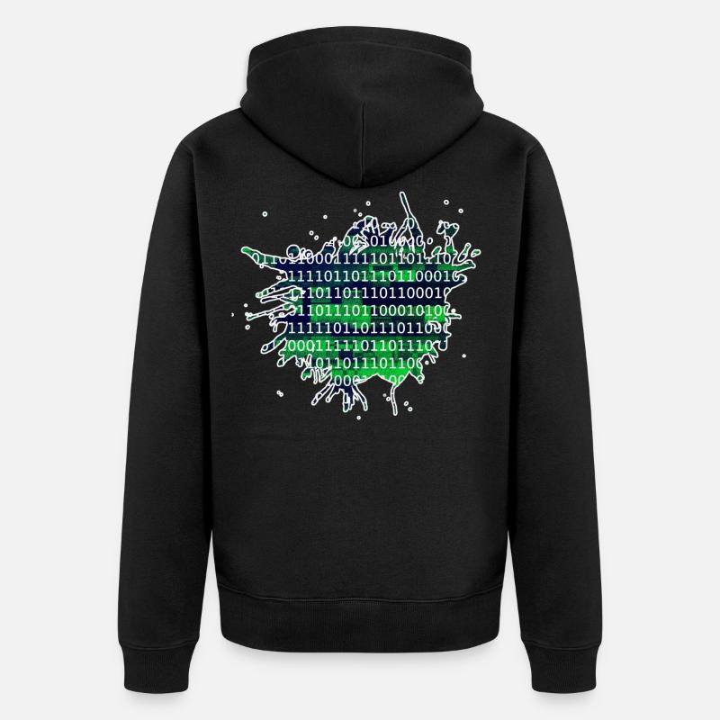 Code binaire - Veste à capuche bio Premium Unisexe - noir
