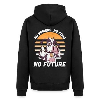 Pas de fermier Pas de nourriture Pas de futur fermier - Veste à capuche bio Premium Unisexe - noir - Dos - Nico (187cm)