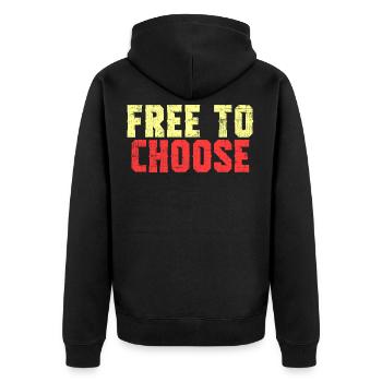 A Nice Choosing Theme Tee For You Who Chooses - Unisex Premium Organic Zip Hoodie - black - Back - Nico (187cm)