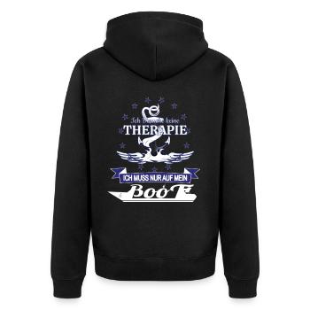 Je n'ai pas besoin d'un bateau thérapeutique - Veste à capuche bio Premium Unisexe - noir - Dos - Nico (187cm)
