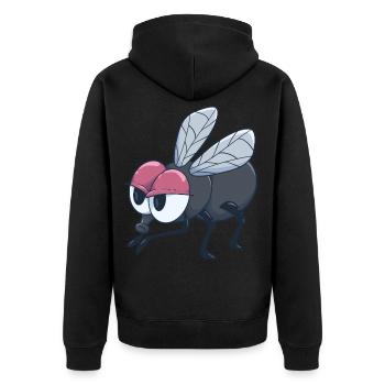 Mouche moustique insecte cadeau drôle - Veste à capuche bio Premium Unisexe - noir - Dos - Nico (187cm)
