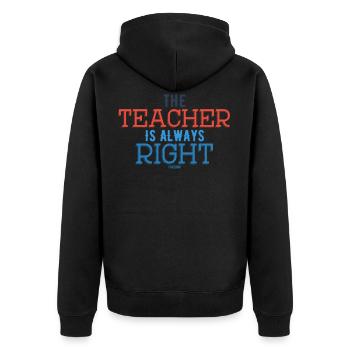 Enseignant disant cadeau scolaire drôle - Veste à capuche bio Premium Unisexe - noir - Dos - Nico (187cm)