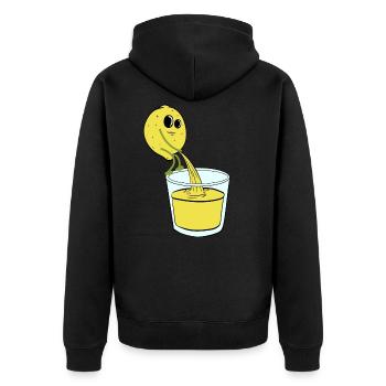 Lemonade Pees Lemonade Design simple et parfait - Veste à capuche bio Premium Unisexe - noir - Dos - Nico (187cm)