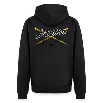 Drapeau Jamaïque Islang du soleil - Veste à capuche bio Premium Unisexe - noir - Dos - Nico (187cm)