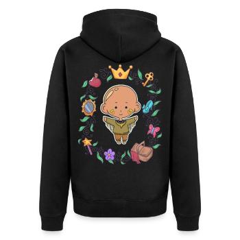 Enfants garçons indiens anime manga comic cadeau - Veste à capuche bio Premium Unisexe - noir - Dos - Nico (187cm)