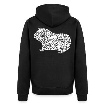 Cobaye Cobaye Guinée Pig Amour des animaux - Veste à capuche bio Premium Unisexe - noir - Dos - Nico (187cm)