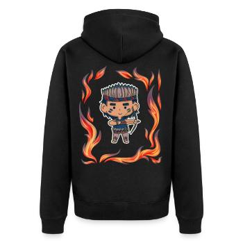 Enfants garçons indiens anime manga comic cadeau - Veste à capuche bio Premium Unisexe - noir - Dos - Nico (187cm)