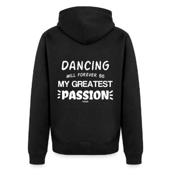 Danse sportive cadeau de fête de musique fort - Veste à capuche bio Premium Unisexe - noir - Dos - Nico (187cm)