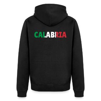 Cadeau de vacances drapeau Calabre Italie - Veste à capuche bio Premium Unisexe - noir - Dos - Nico (187cm)
