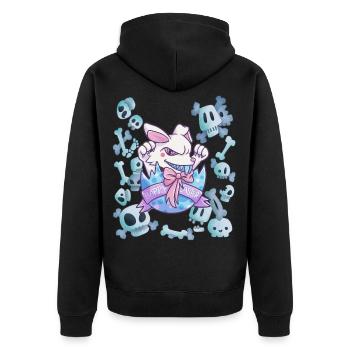 Cadeau de crâne de lapin de Pâques - Veste à capuche bio Premium Unisexe - noir - Dos - Nico (187cm)