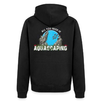 Aquascaping aquarium aquarium fish fish - Unisex Premium Organic Zip Hoodie - black - Back - Nico (187cm)