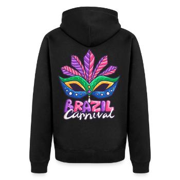 Carnaval Carnaval Brésil Costume - Veste à capuche bio Premium Unisexe - noir - Dos - Nico (187cm)