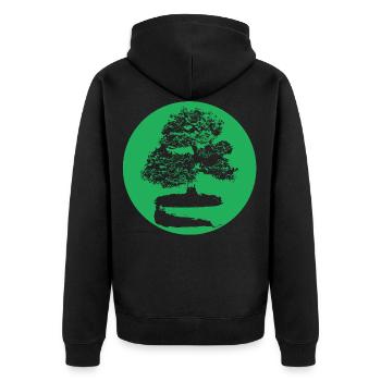 Bonzai Arbre Petit Amoureux De La Nature Cadeau - Veste à capuche bio Premium Unisexe - noir - Dos - Nico (187cm)