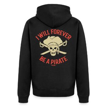Pirate Seafarer Adventure Treasure Hunt - Unisex Premium Organic Zip Hoodie - black - Back - Nico (187cm)