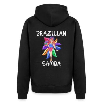 Brésil Samba Rio de Janeiro Costume - Veste à capuche bio Premium Unisexe - noir - Dos - Nico (187cm)