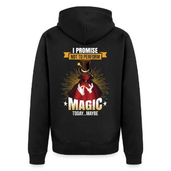 Tour de magie jeu de cartes magie - Veste à capuche bio Premium Unisexe - noir - Dos - Nico (187cm)
