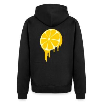 Citron été 2020 - Veste à capuche bio Premium Unisexe - noir - Dos - Nico (187cm)