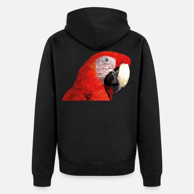 Ara rouge - Veste à capuche bio Premium Unisexe - noir
