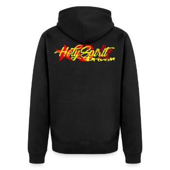 Vêtements JESUS Holy Spirit Driven - Veste à capuche bio Premium Unisexe - noir - Dos - Nico (187cm)