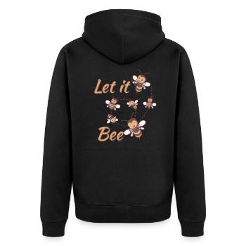 Abeilles | Laisse tomber - Veste à capuche bio Premium Unisexe - noir - Dos - Nico (187cm)