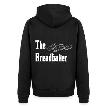 The bread maker - Unisex Premium Organic Zip Hoodie - black - Back - Nico (187cm)