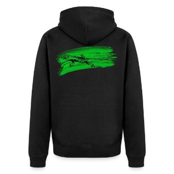 Gecko Seychelles Seychelles Reptile Vacances Vacances - Veste à capuche bio Premium Unisexe - noir - Dos - Nico (187cm)