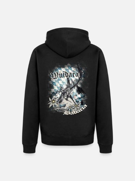 Bayern Wilderer - Unisex Premium Bio Zip Hoodie - Schwarz