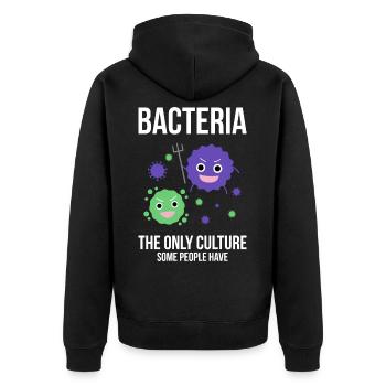 les bactéries - Veste à capuche bio Premium Unisexe - noir - Dos - Nico (187cm)