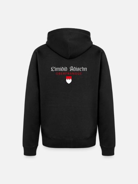 Franken Wappen fränkischer Dialekt Oberfranke - Unisex Premium Bio Zip Hoodie - Schwarz