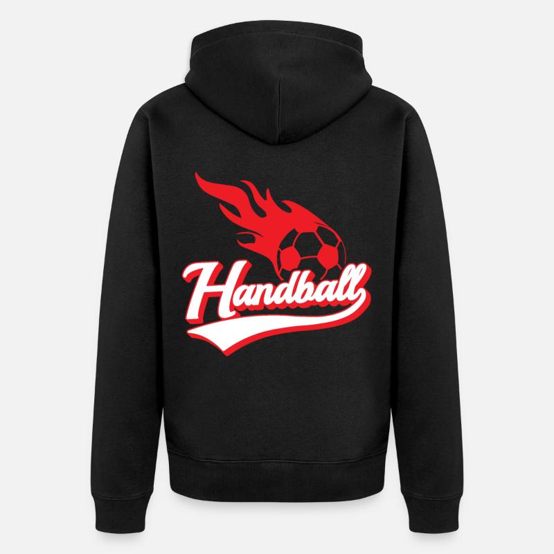 Handball - conception de handball - Veste à capuche bio Premium Unisexe - noir
